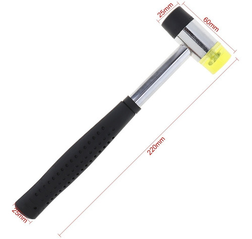 Martillo Doble Cara Artesanías Cuero + Tabla De Corte Pvc