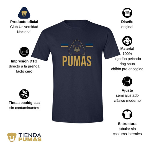 Playera Deportiva Hombre Pumas Unam Insignia