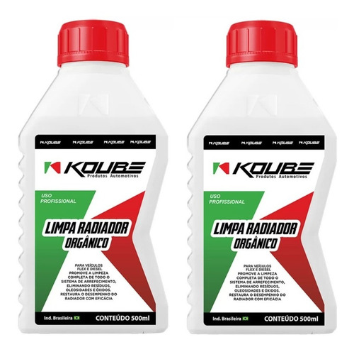 Imagem 1 de 2 de Kit 2 Limpa Radiador Orgânico 500ml Koube