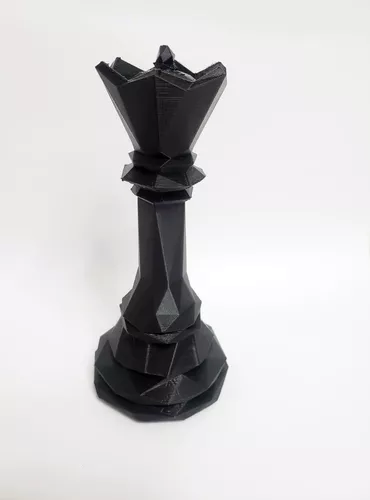 Rei 3d realista, peças de xadrez rainha feitas de madeira de cor