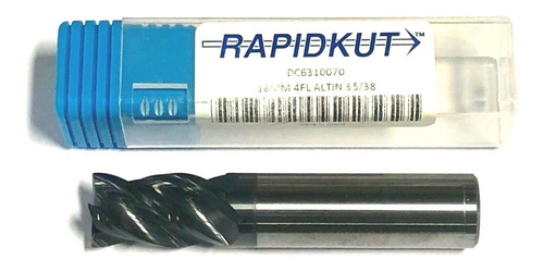 Rapidkut 18mm Carbide End Mill Altin Coated 4 Flute Heli Zts
