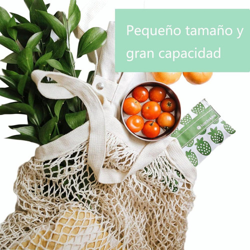 2pcs Bolsas Reutilizables Malla De Algodón Para Comestibles