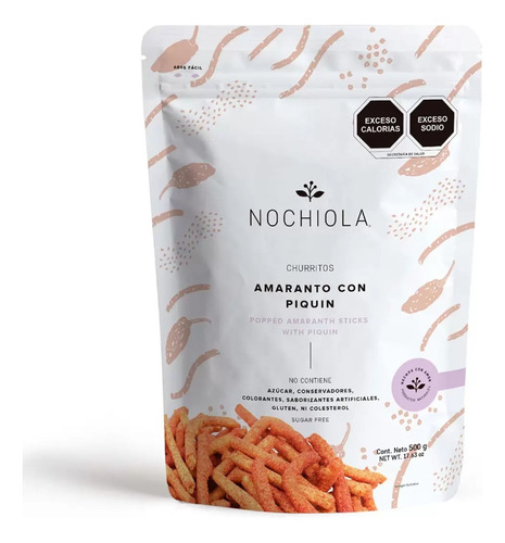 Churritos De Amaranto C/ Piquín 500g Nochiola Vegan