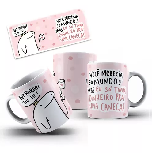 Caneca meme FLORK para amiga aniversariante, aniversário