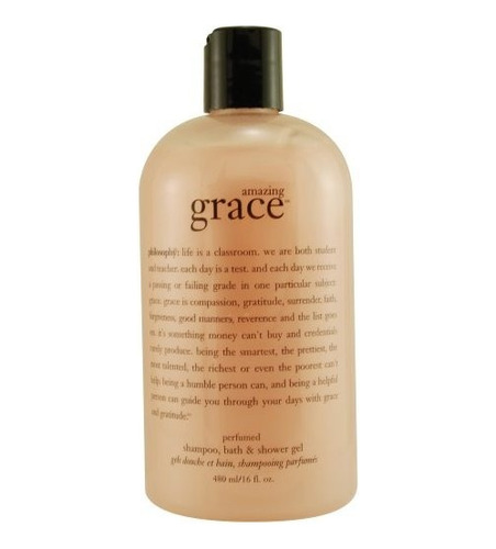 Filosofía Amazing Grace Champú, Gel De Ducha Y Baño, 16 Onza