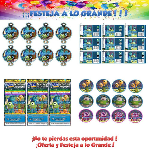 Monsters University Para Imprimir Decoración Cumple Candy