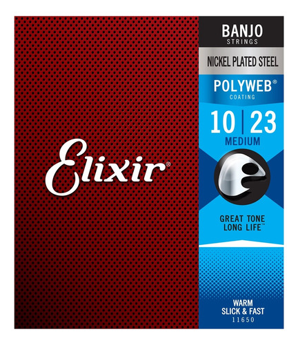 Encordoamento Elixir Banjo 10-23 Polyweb  Mod 11650