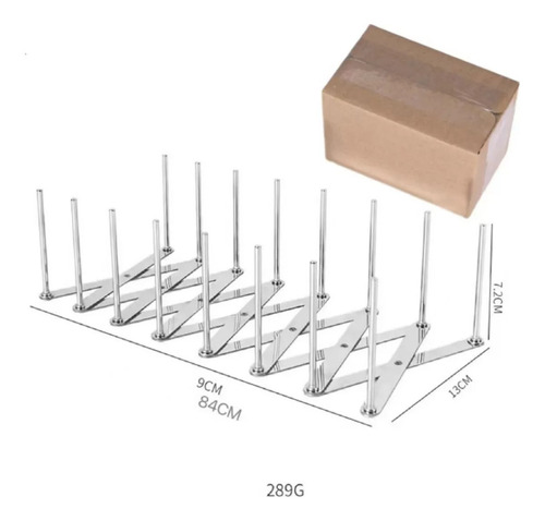 Estante Extensible Para Platos Secaplato De Acero Inoxidable