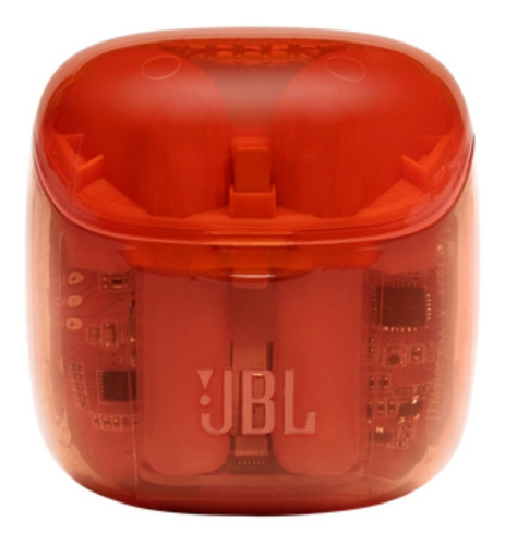 Audífono in-ear gamer inalámbrico JBL Tune 225TWS ghost orange con luz LED