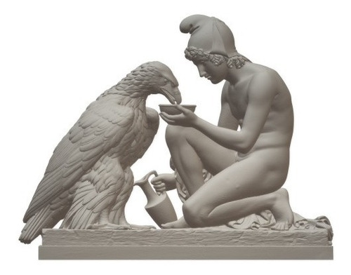 Ganimedes Y El Aguila Júpiter, Estatuilla Deco Impresión 3d