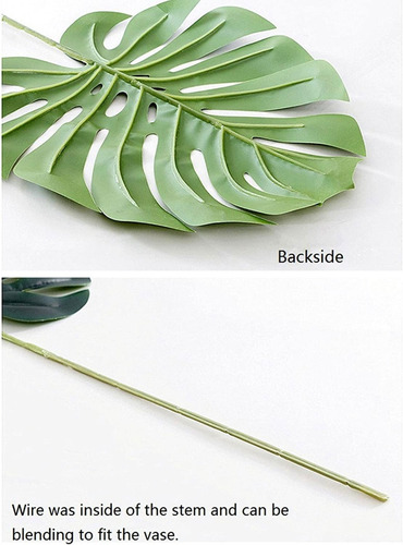 Planta Artificial Hoja Costilla De Adan Deco Interiores 61cm