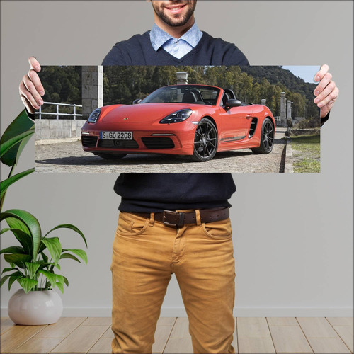 Cuadro 30x80cm Auto 2019 Porsche 718 Boxster T 8 225