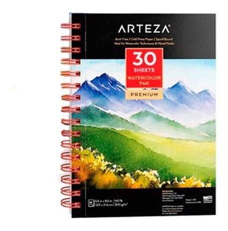 Libreta Para Acuarelas Arteza - Watercolor Pad Premium 300g