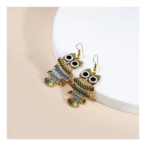 Pendientes Colgantes De Búho Vintage Bohemio, Lindos De Búho
