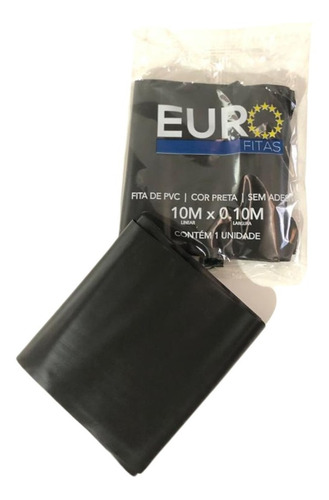 Fita Pvc 10m Preta - Eurofitas