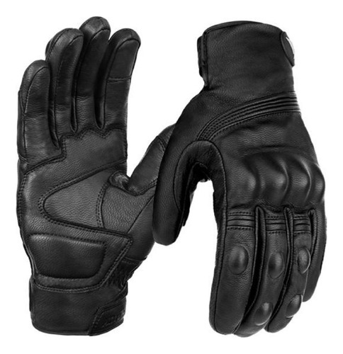 Guantes De Moto Clásicos En Cuero Piel De Cabra Protecciones