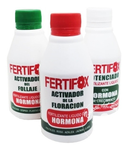 Combo X3 Fertilizante Liquido Fertifox Flor Hoja Crecimiento