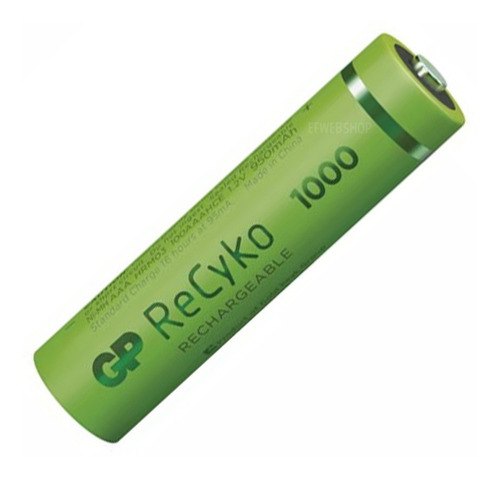 Imagem 4 de 4 de Pilha Recarregável Aaa Gp Pro 1000 Mah Com 4 Und Original