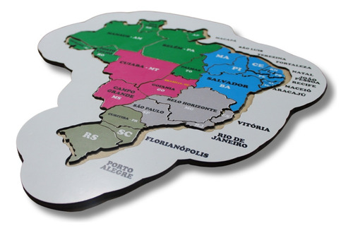 Tabuleiro Educativo Mapa Do Brasil Geografia Pedagógico
