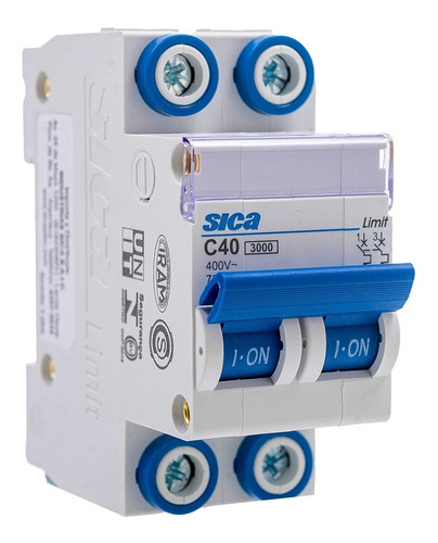 Imagen 3 de 6 de Llave Térmica Sica - Bipolar 40a - Capacidad 3000a - Iram