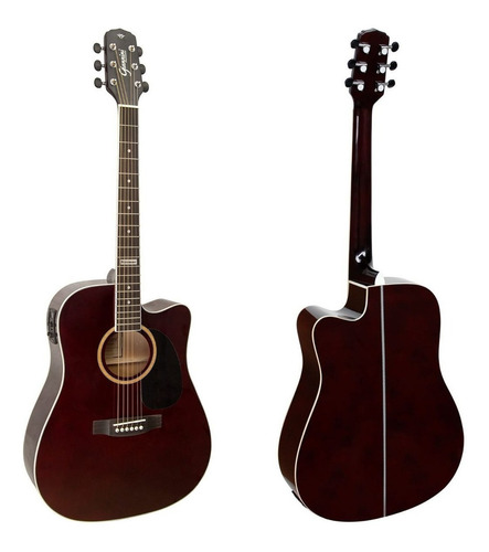 Violão Folk Giannini Gf1d Ceq Gf-1d Tdw Translucent Aço