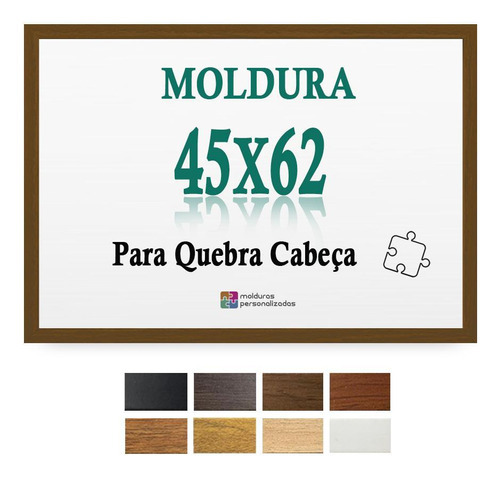 Moldura Marrom 45x62 Para Quebra Cabeça 1.000 Pcs Com Petg