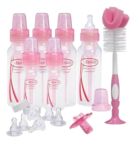 Dr Brown Set De Regalo Rosa Natural Flow