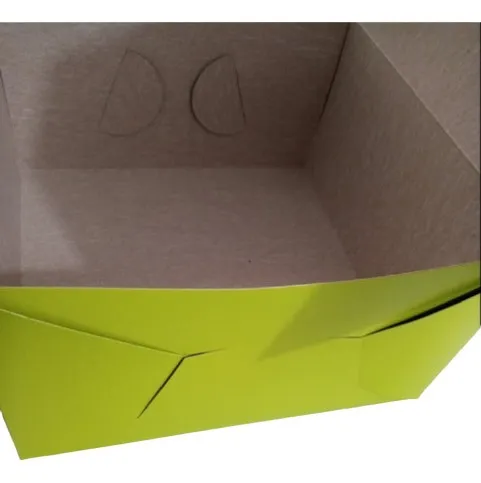 Cajas De Carton Tortas 14x14 Color Verde X 5 Unidades