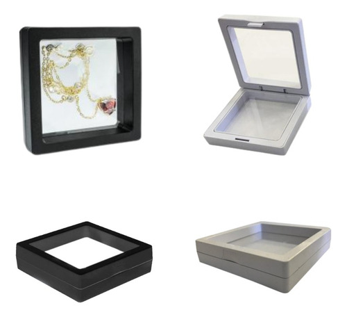 Caixinhas Joias Berloques, Pingentes, Pedras 7x7 50 Unid. Cor Preto