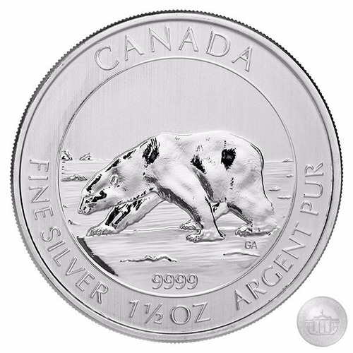 Moeda Prata .999 1.5 Oz Canada Bear (46,65gr) 2013