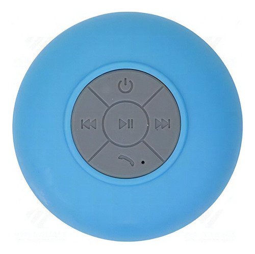 Mini Caixinha Som Bluetooth Portátil Prova D'água Ventosa Cor Azul