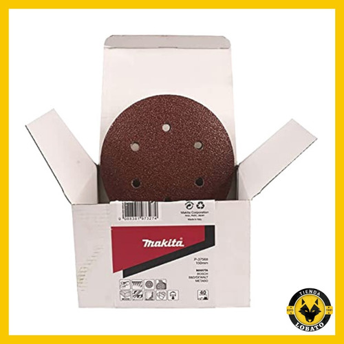 Imagen 4 de 10 de Makita P-37568 Disco De Lija Velcro 6 P/madera G 40 10 Pzas