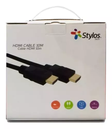Stylos Cable HDMI Macho-HDMI Macho / 10 Metros / Negro / STACHD12905018