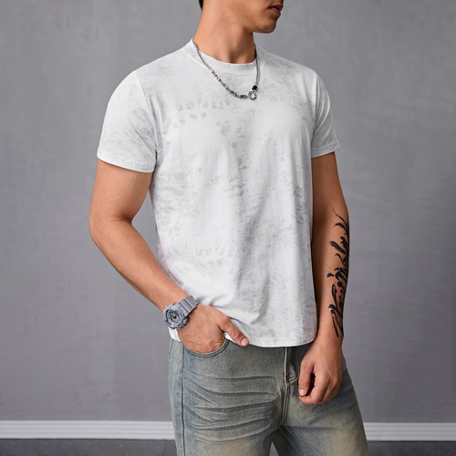 Playera Cuello Redondo 100% Algodón Camiseta Moda Hombre