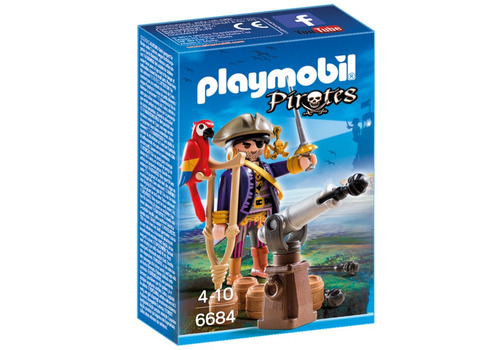 Playmobil 6684 Pirata Con Loro Cañón Y Accesorios Intek