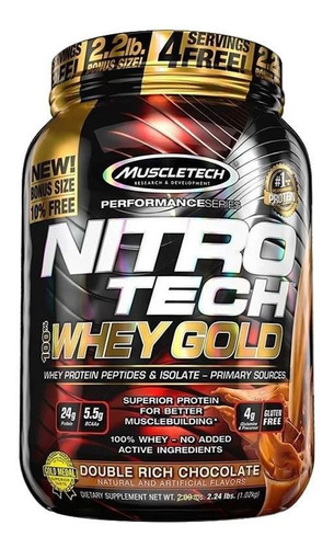 Nitro Tech Gold 1kg - Whey Isolada Hidrolisada - Muscletech