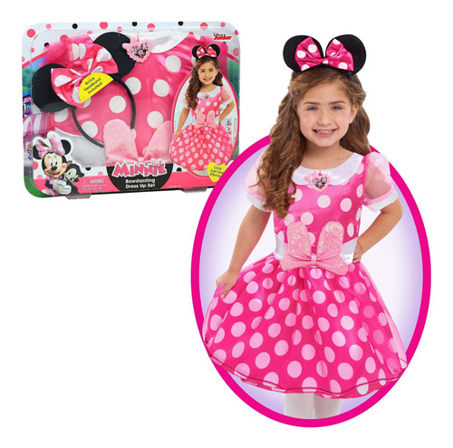 Disfraz Talla 4-6 Para Niña De Minnie Mouse Halloween  