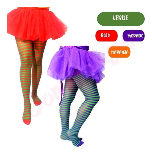 Malla Rayada Hallowen Disfraz Lolita Moda Japonesa + Envio