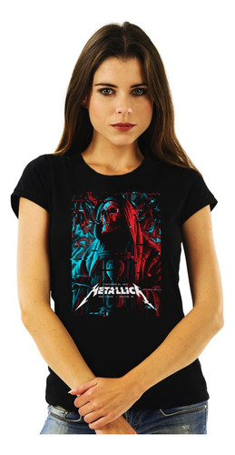 Polera Mujer Metallica Madison Death Metal Impresión Directa