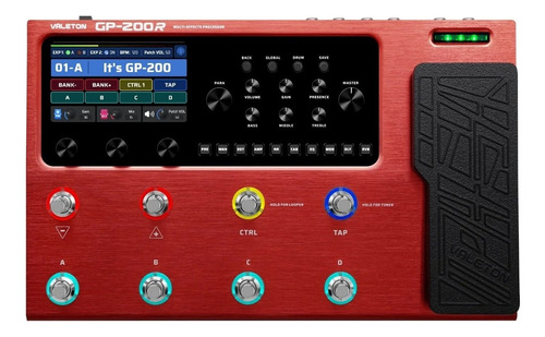 Pedal De Efecto Valeton Gp Multi-effects Processor Gp-200r  Rojo