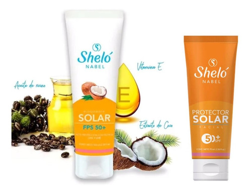 Bloqueador Solar, Protector Solar Facial 50+ Coco Sheló Nabe