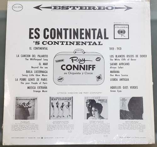 Ray Conniff Disco Lp Es Continental Sin Abrir (Usado)