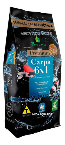 Ração Para Carpa Poytara 6x1 6 Kg + 1m Perlon Filtro