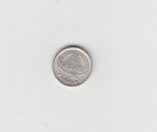 Moneda Guatemala 1/4 Real Año 1894 H Plata Sin Circular