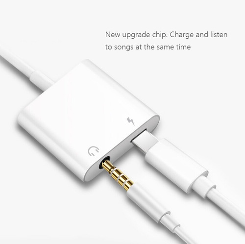 Splitter Lightning Carga Jack Miniplug 3.5mm iPhone iPad
