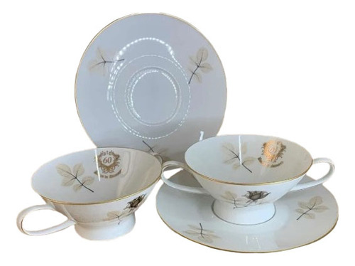 Bowls De Porcelana Casal  Bodas De Diamante 60 Anos - 220ml