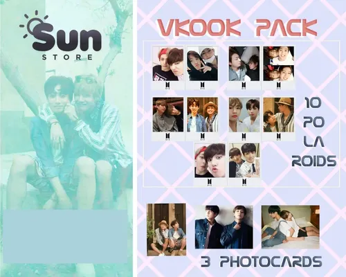 Kit Taekook Bts Photocard Polaroid K-pop Fanmade | MercadoLivre