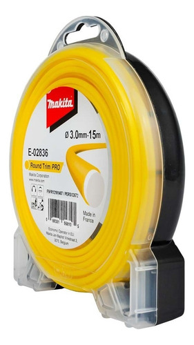 Hilo P/ Desbrozadora de Nylon Redondo 3 mm x 15 m Makita E02836 Cor Amarelo