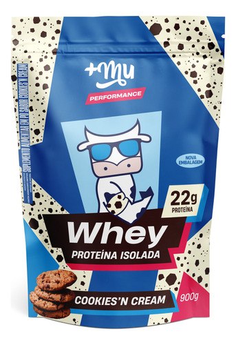 Whey Protein Isolado Muke Cookies & Cream Mais Mu 900g