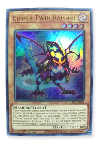 Yugi-oh! Cipher Twin Raptor Gfp2-en109 Ultra